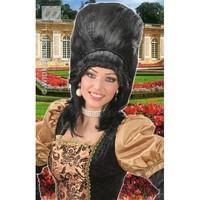 Black Baroness Supertall Wig for Noblemen Coutesans 18th Century Fancy Dress Accessory