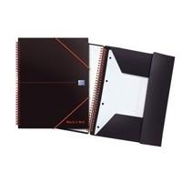 Black n Red Meeting Book Plastic Wirebound with Rear Elasticated 3-Flap Folder A4plus Ref H66071 [Pack of 5]