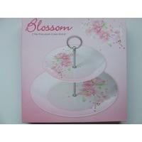 Blossom two tier porcelain cake stand
