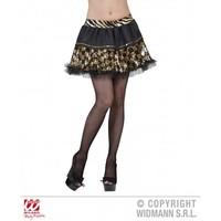 Black / Gold Chequered Sequin Tutu for Animal 80s 90s Rock Pop Fancy Dress