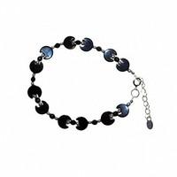 Black Moon, Stone & Silver Bracelet