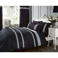 Black King Duvet Cover Set - Diamante Bed Linen / Bedding WOW Factor