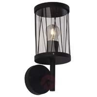 Black outdoor wall lamp Reed with wall bracket