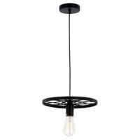 black metal cartwheel pendant ceiling light fitting