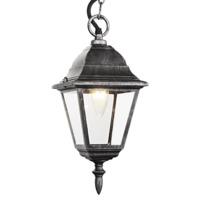 Black/Silver Cast Aluminium IP44 Outdoor Hanging Lantern