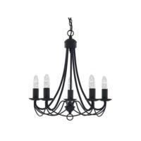 Black Wrought Iron Ceiling Pendant Light with Joining Arms