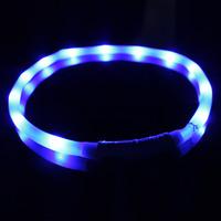 Blue Rechargeable Flashing Band for Dogs