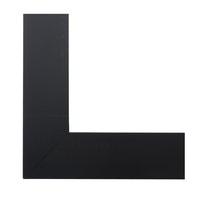 Black 16" x 22" Solid Fuel Trim With 2" Return