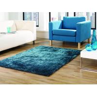 Blue Swirl Shaggy Rug Corfu 60X230