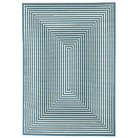 blue non slip outdoor geometric rug floorit 160x230