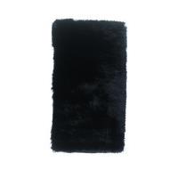 black silky shaggy rug pari 160x220