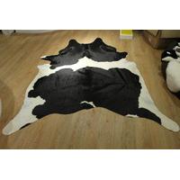 Black & White Leather Cowhide Rug 220cm x 196cm