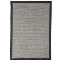 Black & Grey Bordered Non Slip Outdoor Rug - Floorit 160x230