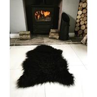 black rugs soft shaggy faux sheepskin rug