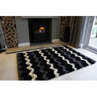 black rugs grey chevron shaggy fireplace rug