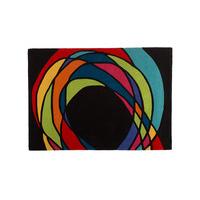 Black Multi Spiral Twist Contemporary Rug Carnival 160X230