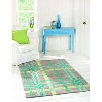 blue green criss cross modern rug banbury 80x150