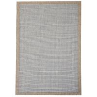 Blue & Grey Non Slip Outdoor Flatweave Rug - Floorit 135x190