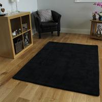 Black Cotton Rug Oslo Small