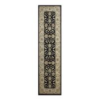 Black Beige Persian Style Traditional Long Hall Runner Rugs - Zielger 80cmx260cm (2\'6\