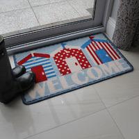 Blue & Red Washable Welcome Mat Luna