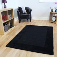 black modern wool rug milano 110x160cm 3ft 7 x 5ft 3