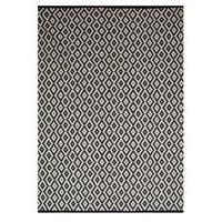 black white trellis contemporary rug sonic 60x110