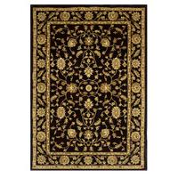 Black Vintage Style Soft Floral Rugs - 7709 Westbury - 220 cm x 320 cm (7ft 3\