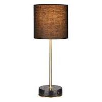 Black Marble & Brass Table Lamp