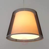 Black pendant lamp Weni with double lampshade