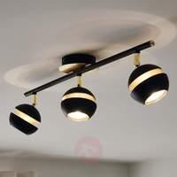 black and gold 3 bulb nocito led ceiling lamp