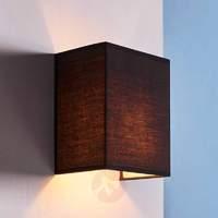 black fabric wall lamp annalisa rectangular shape