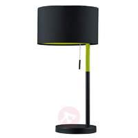 Black-green Landor fabric table lamp