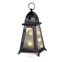 Black LED garden lantern Fyris 40 cm high