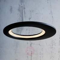 Black LED designer hanging light Ecliptic 47 cm