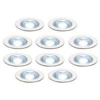 Blooma Absolus White LED Recessed Deck Lighting Kit Pack of 10