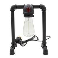 Black Retro Vintage Touch Table Lamp With Edison Bulb