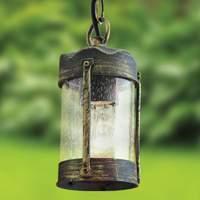 Black-golden outdoor hanging lamp Lenard