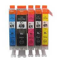 BLOOM 470BK/471BK/471C/471M/471Y Compatible Ink Cartridges for CANON PIXMA MG7740/MG6840/MG5710(five colors) Full Ink (5 Colors 1)