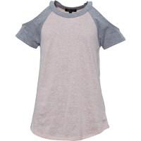 blush junior girls longline cold shoulder dress grey