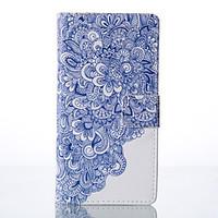 Blue and White Painted PU Phone Case for Huawei P9/P9lite