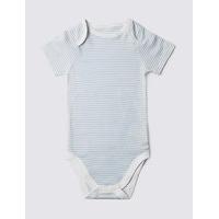 Blue Stripe Short Sleeve Bodysuit (3-8 Years)