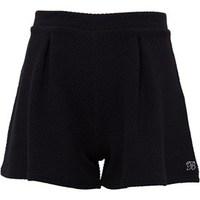 blush junior girls waffle texture shorts black