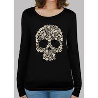 black shirt with skull flower (girl)