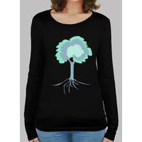 black shirt with tree