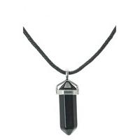 Black Agate Crystal Necklace