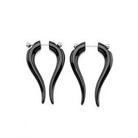 Black Tribal Fake Tapers - Size: One Size