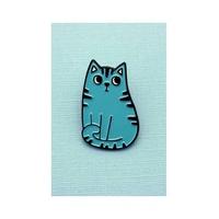 Blue Cat Enamel Pin Badge