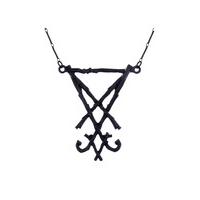 Black Lucifer Sigil Necklace