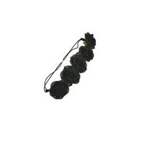 black rose elasticated garlands colour black